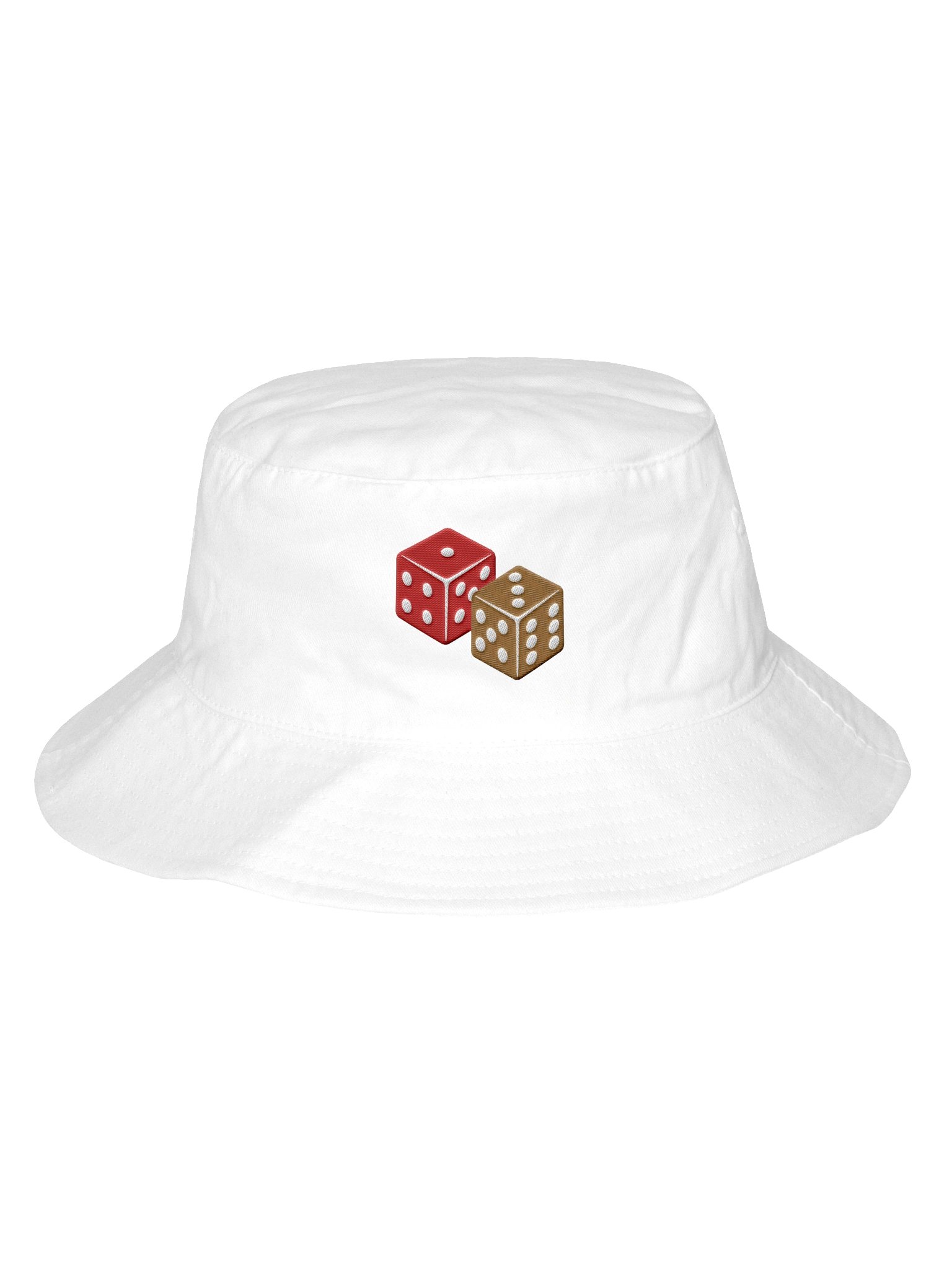 Backgammon Dice Flexfit Bucket Hat White product image (1)