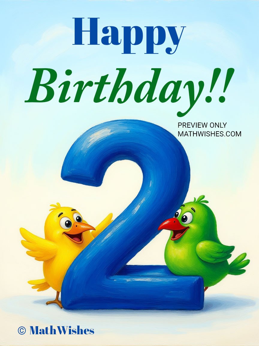 2nd Birthday Card - Two Birds product image (1)