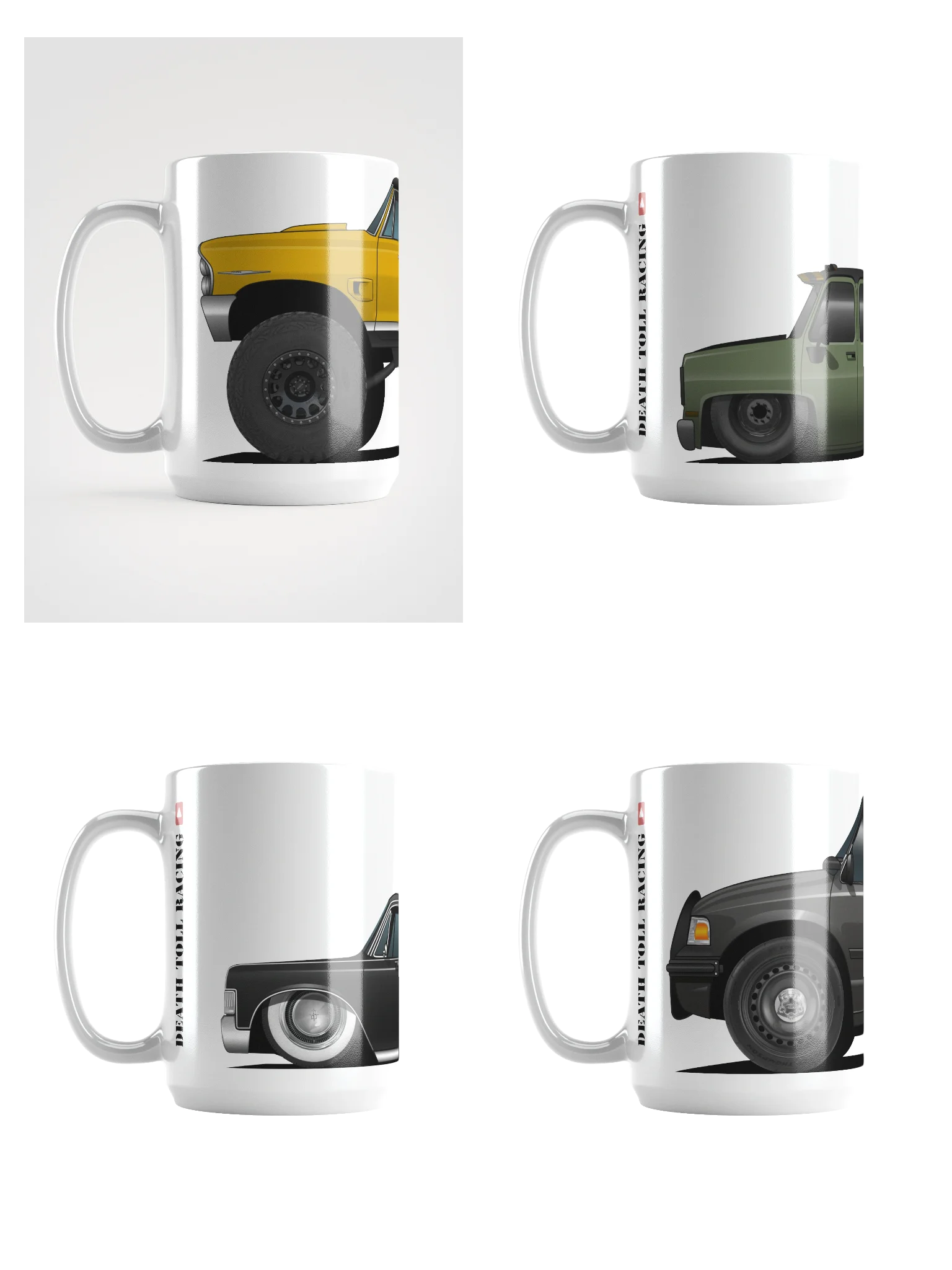 Set of 4 Death Toll Racing Builds Mugs in 15oz product image (1)