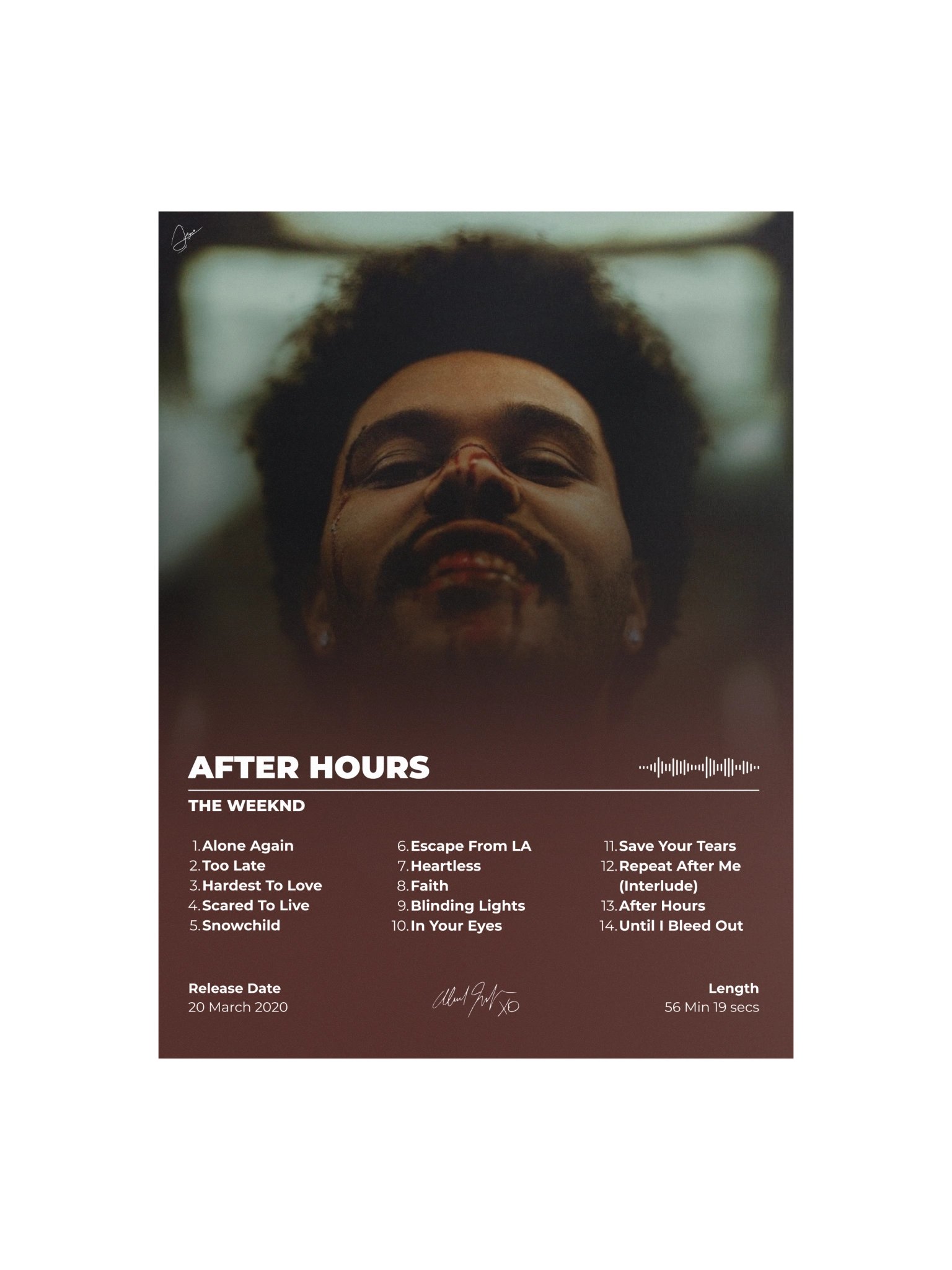 After Hours The Weeknd Poster product image (1)