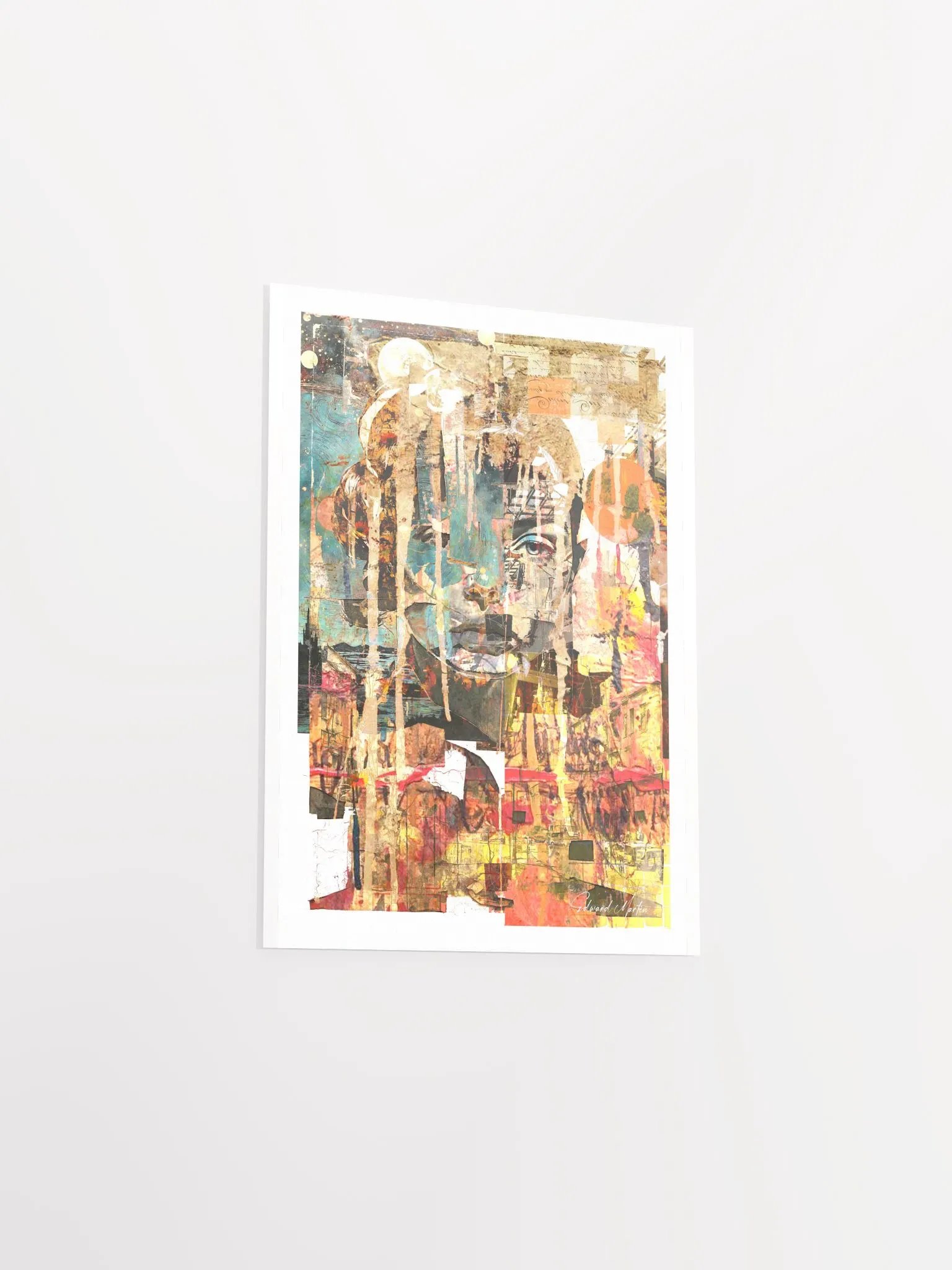 'Looking Out' by Edward Martin- Mixed Media Collage Print product image (4)