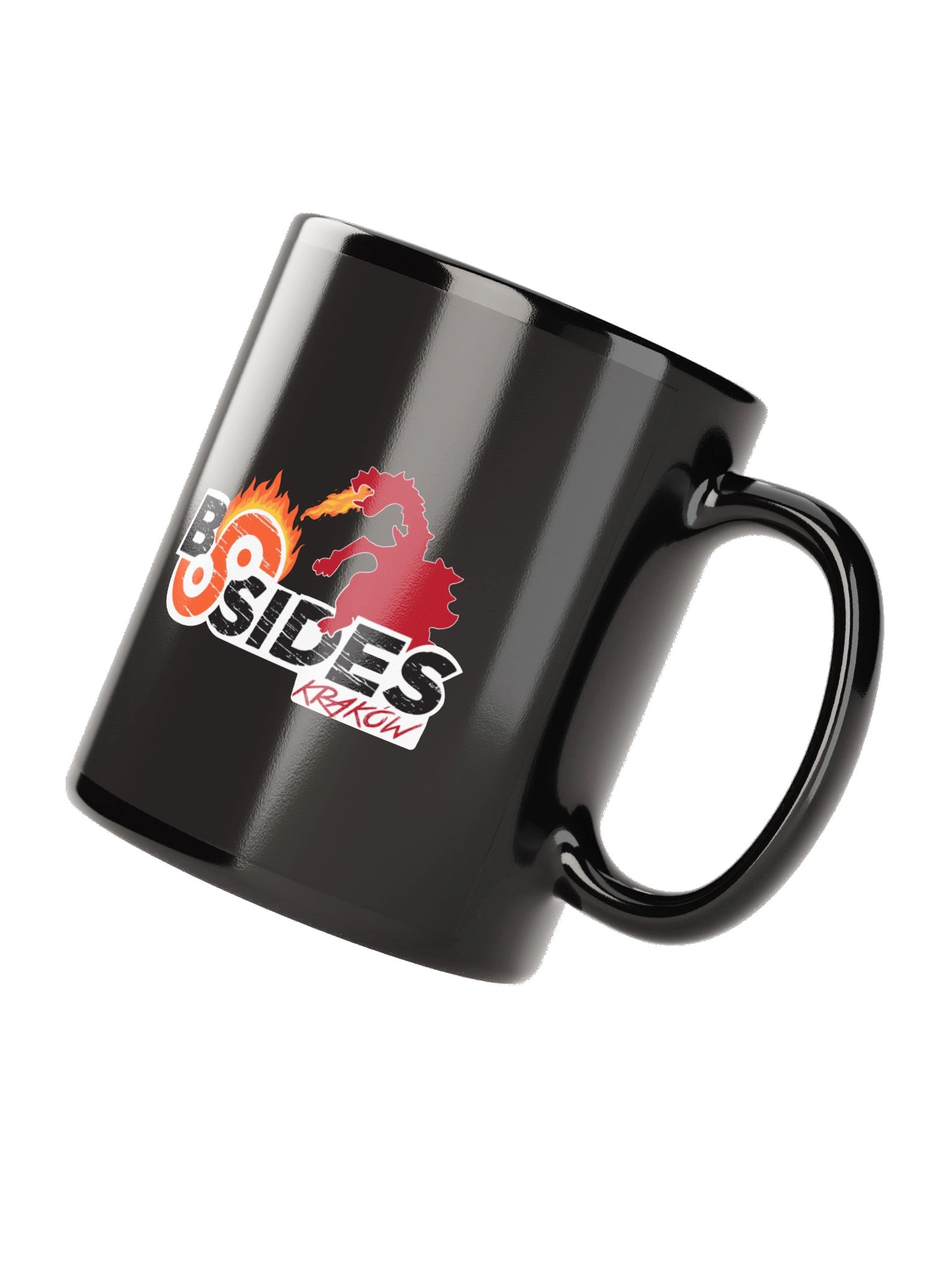 BSides Kraków Classic Logo Mug — Black product image (7)