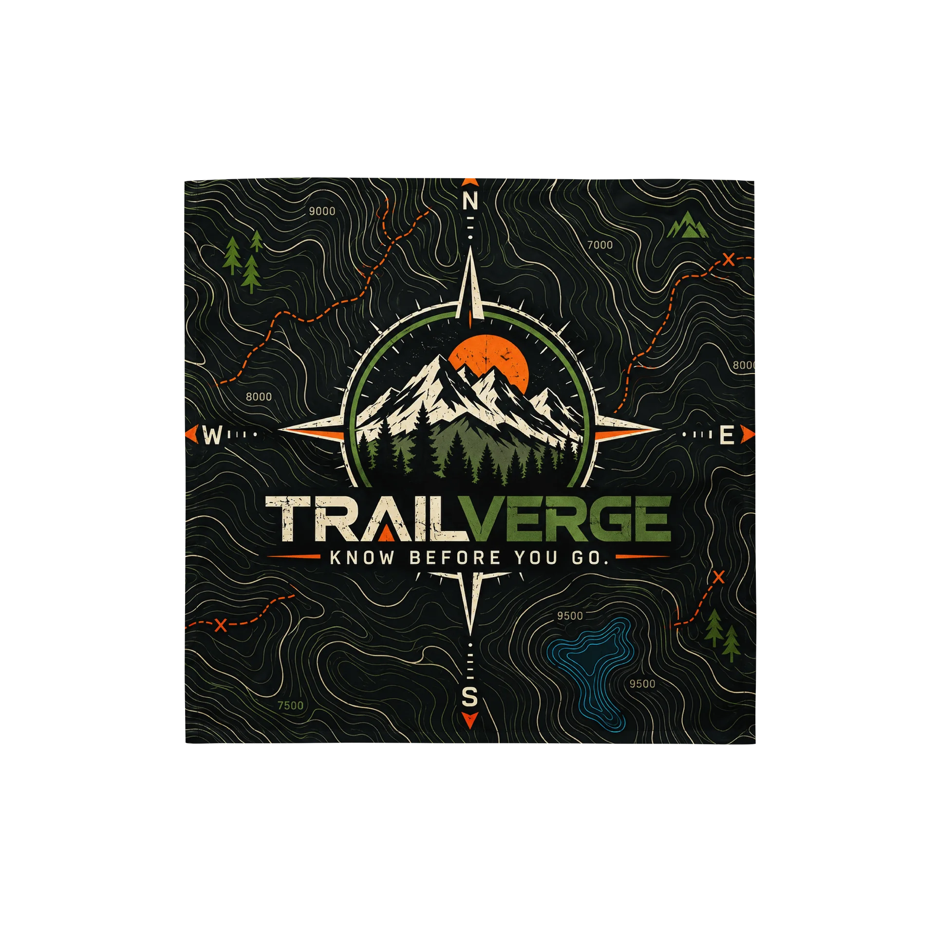 TrailVerge Topographic Adventure Bandana product image (1)