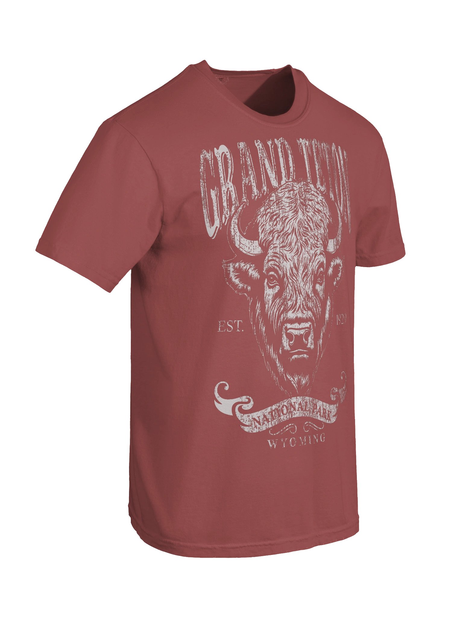Grand Teton Shirt – Vintage Bison National Park Wyoming Graphic Tee product image (9)