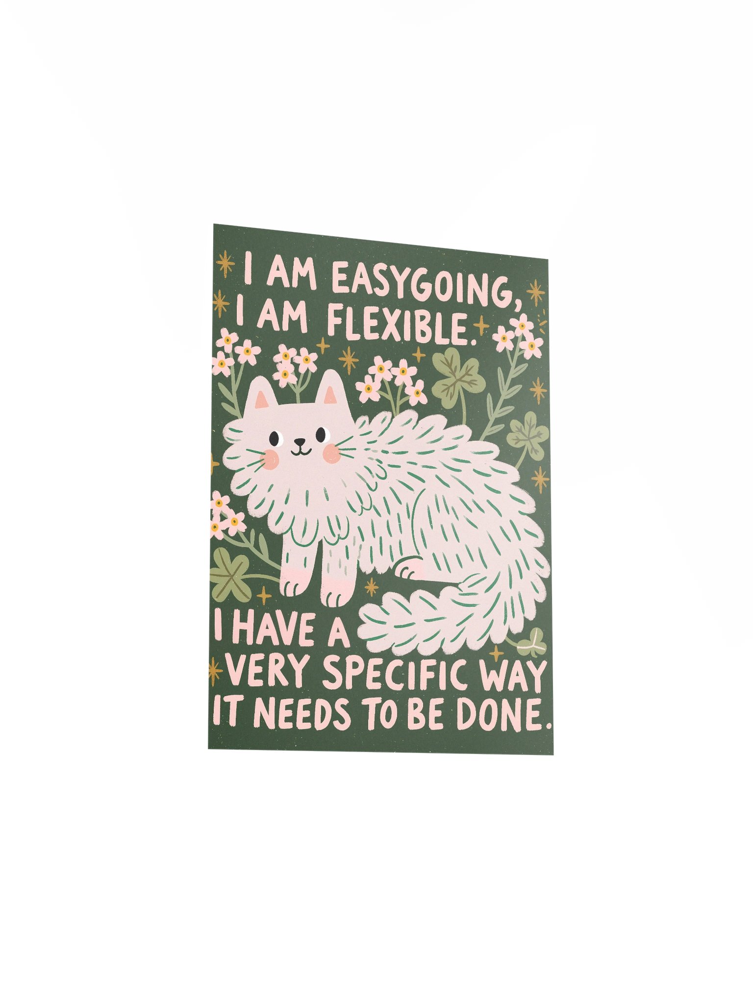 Easygoing, Flexible Cat Quote Poster product image (17)