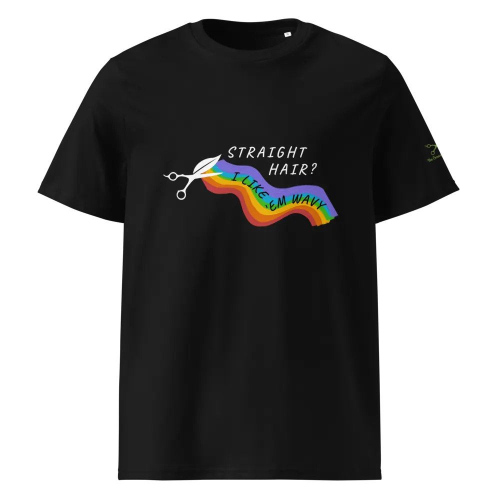 Straight Hair? I like 'em wavy! Pride Organic Tee product image (6)