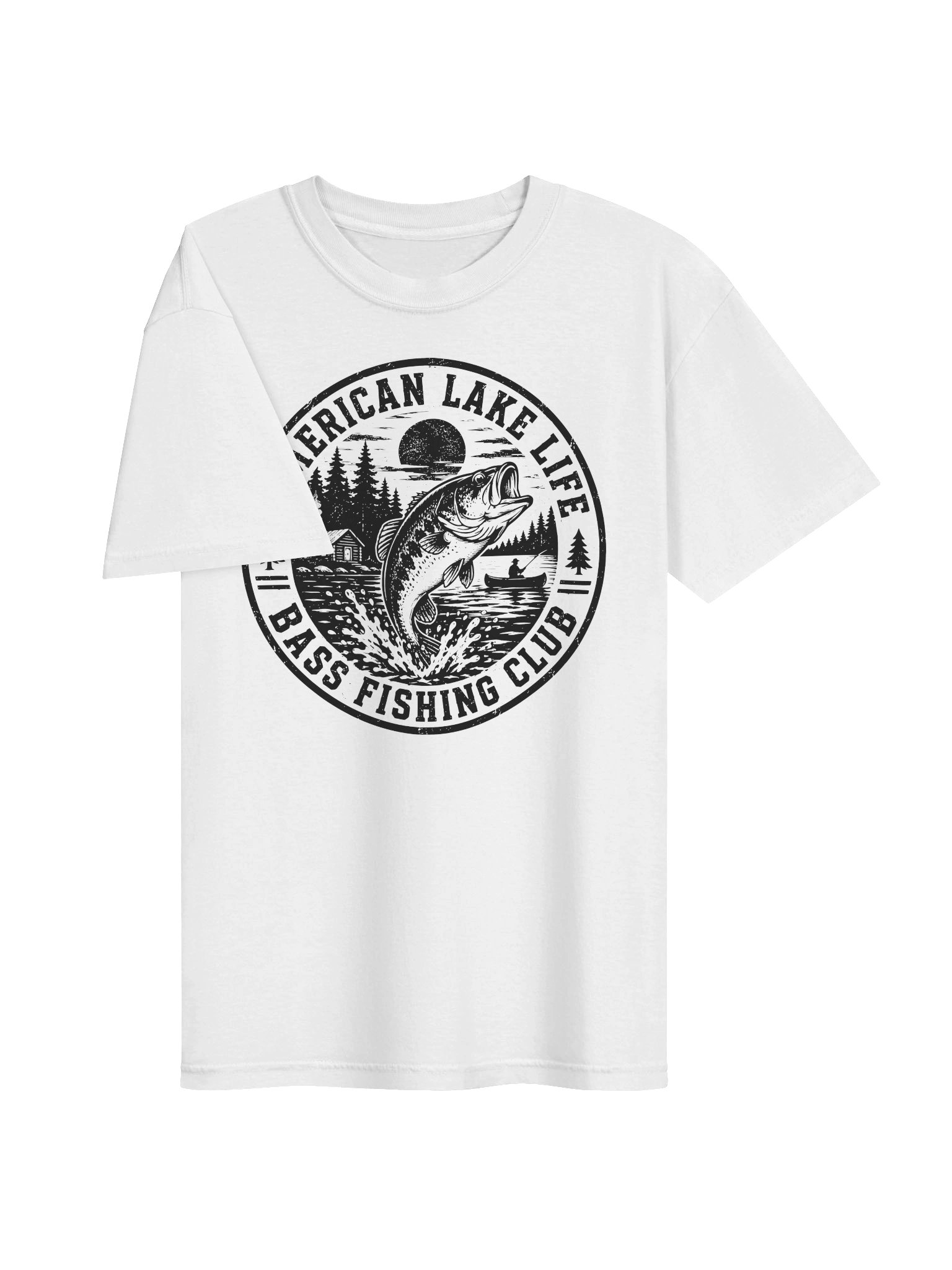 American Lake Life T-Shirt | Vintage Bass Fishing Outdoor Graphic Tee product image (36)