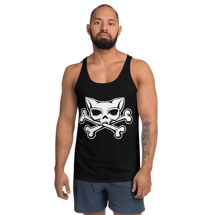 White Kat Skull Designer Tee product image (1)