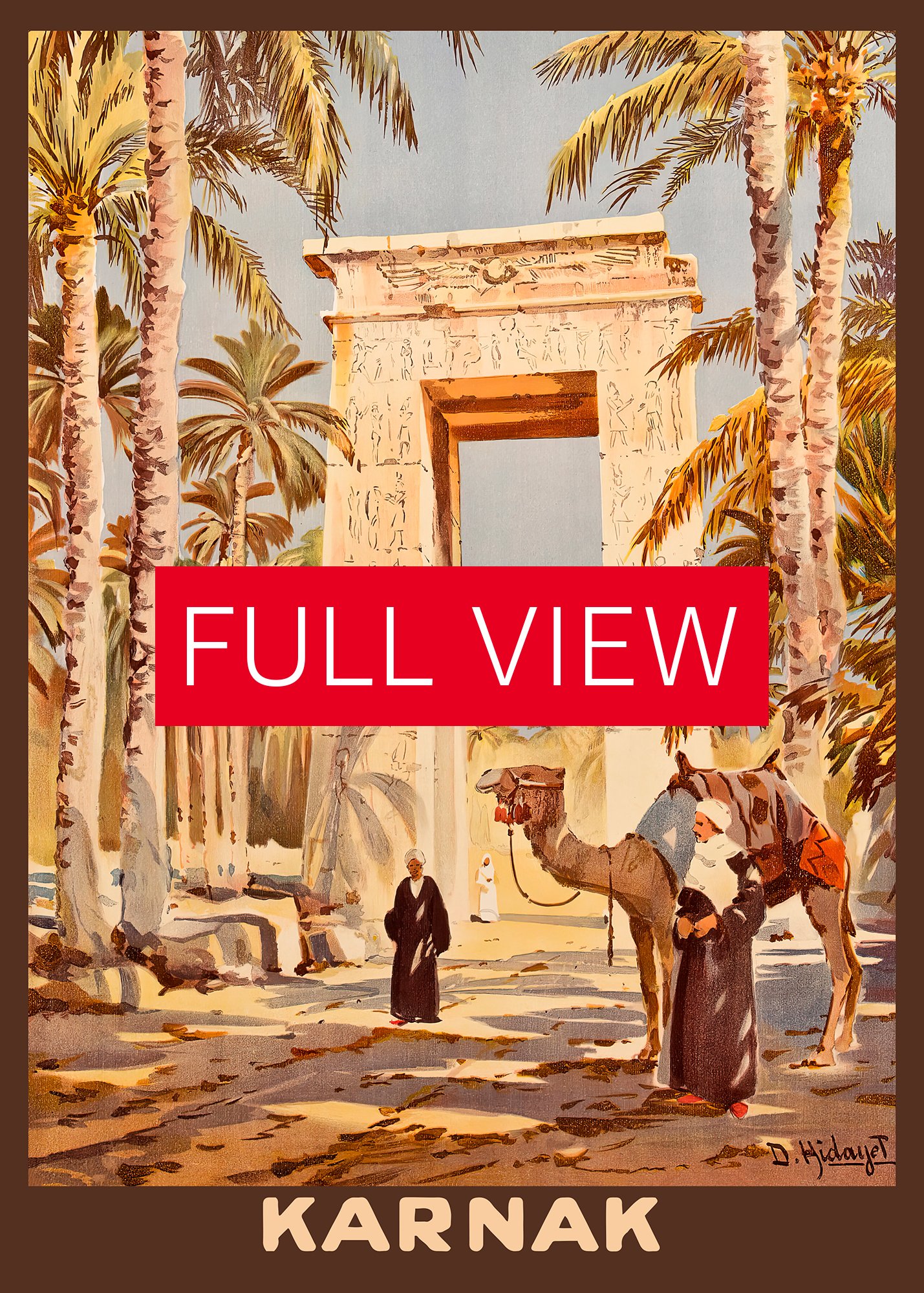 Egypt, Karnak, 1930 — retro vintage travel poster product image (3)