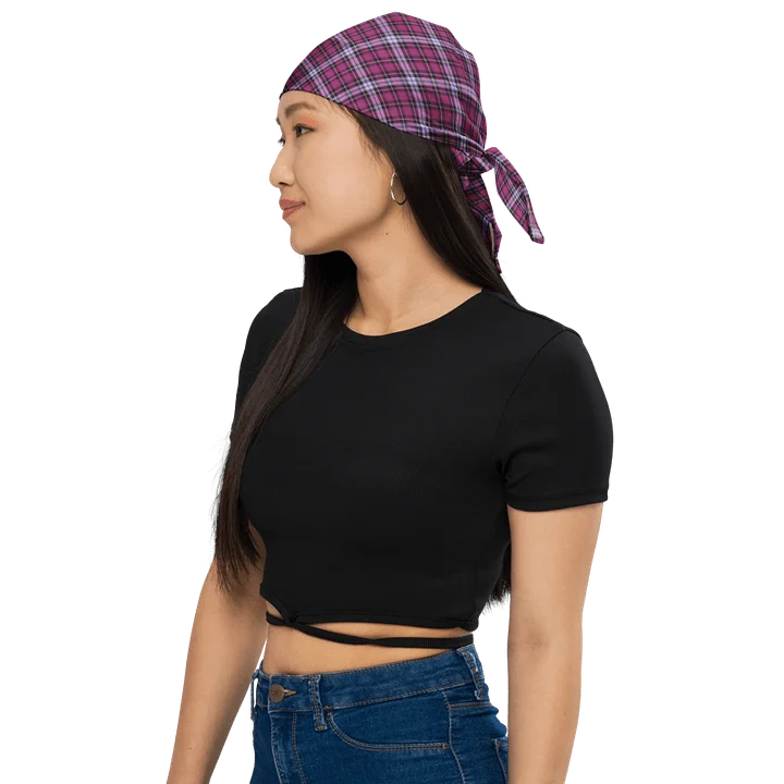 Bright Purple Plaid Bandana product image (1)