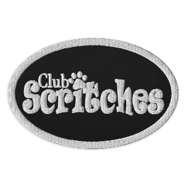 Club Scritches Embroidered Patch (Oval - Dark) product image (1)