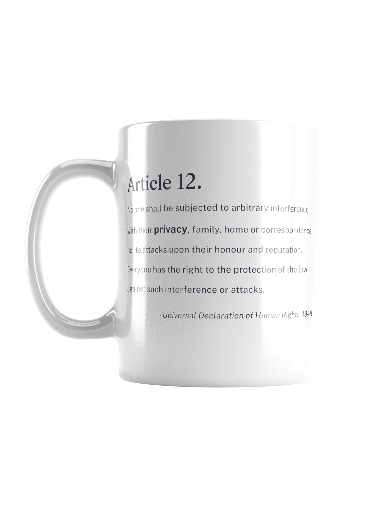 Article 12 - Mug (White) product image (1)