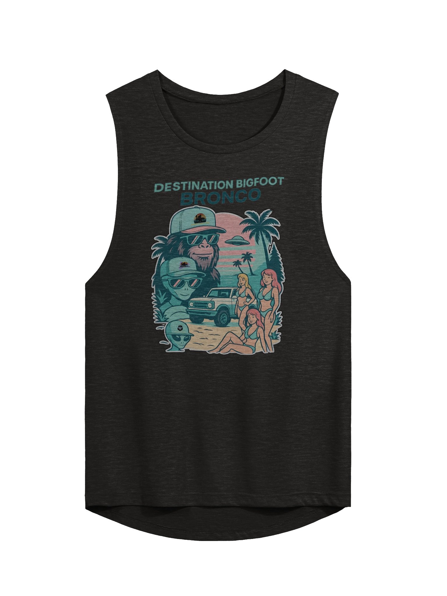 Destination Bigfoot Bronco Legends Of Sunset Best Friends Flowy Women's Muscle Tank (Multiple Colors Available) product image (3)