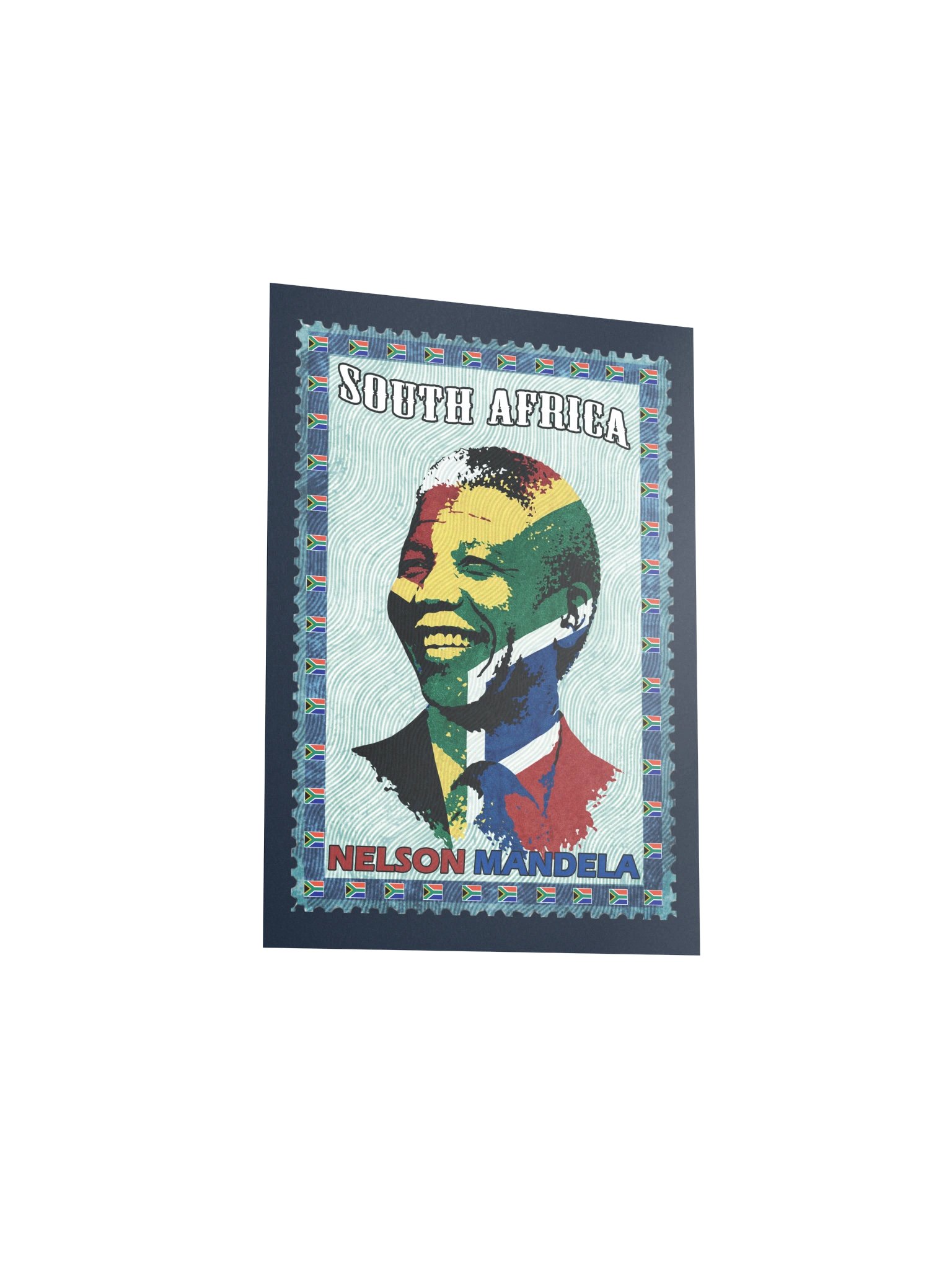 Nelson Mandela Vintage Postage Stamp Poster — South Africa Anti-Apartheid Icon Wall Art product image (5)