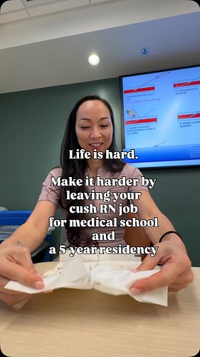 I chose this RN to MD life 😆

#nursetomd #rntomd #medicalschool #premed #radiologyresidency