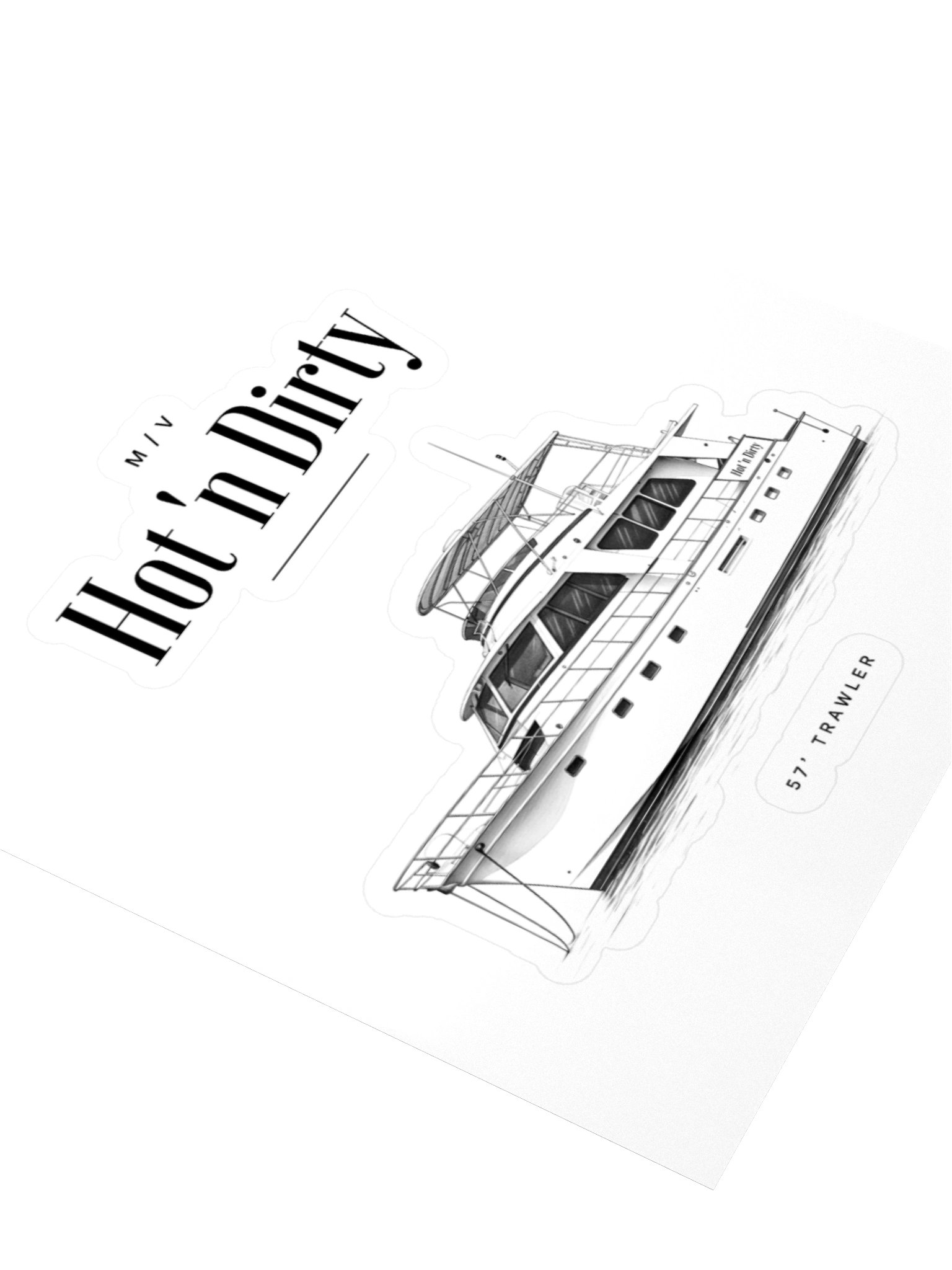 M/V Hot 'n Dirty Boat Sticker product image (6)