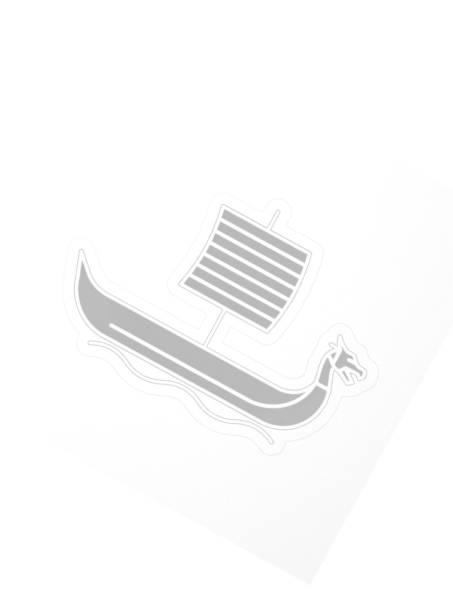 Minimal Longship Sticker product image (8)