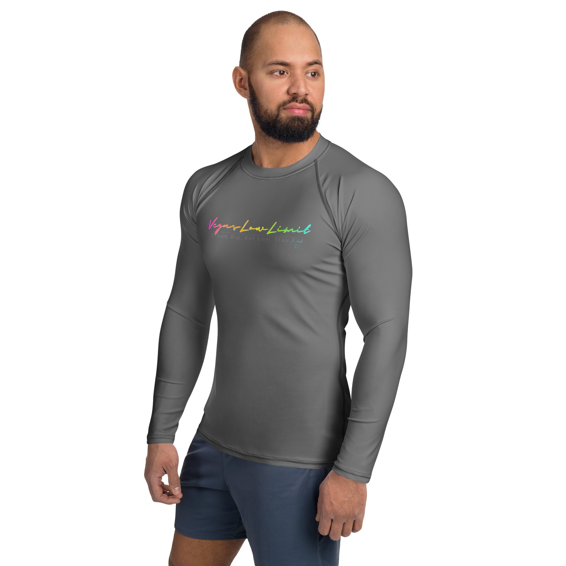 Vegas Low Limit Men's Rash Guard - Grey product image (3)