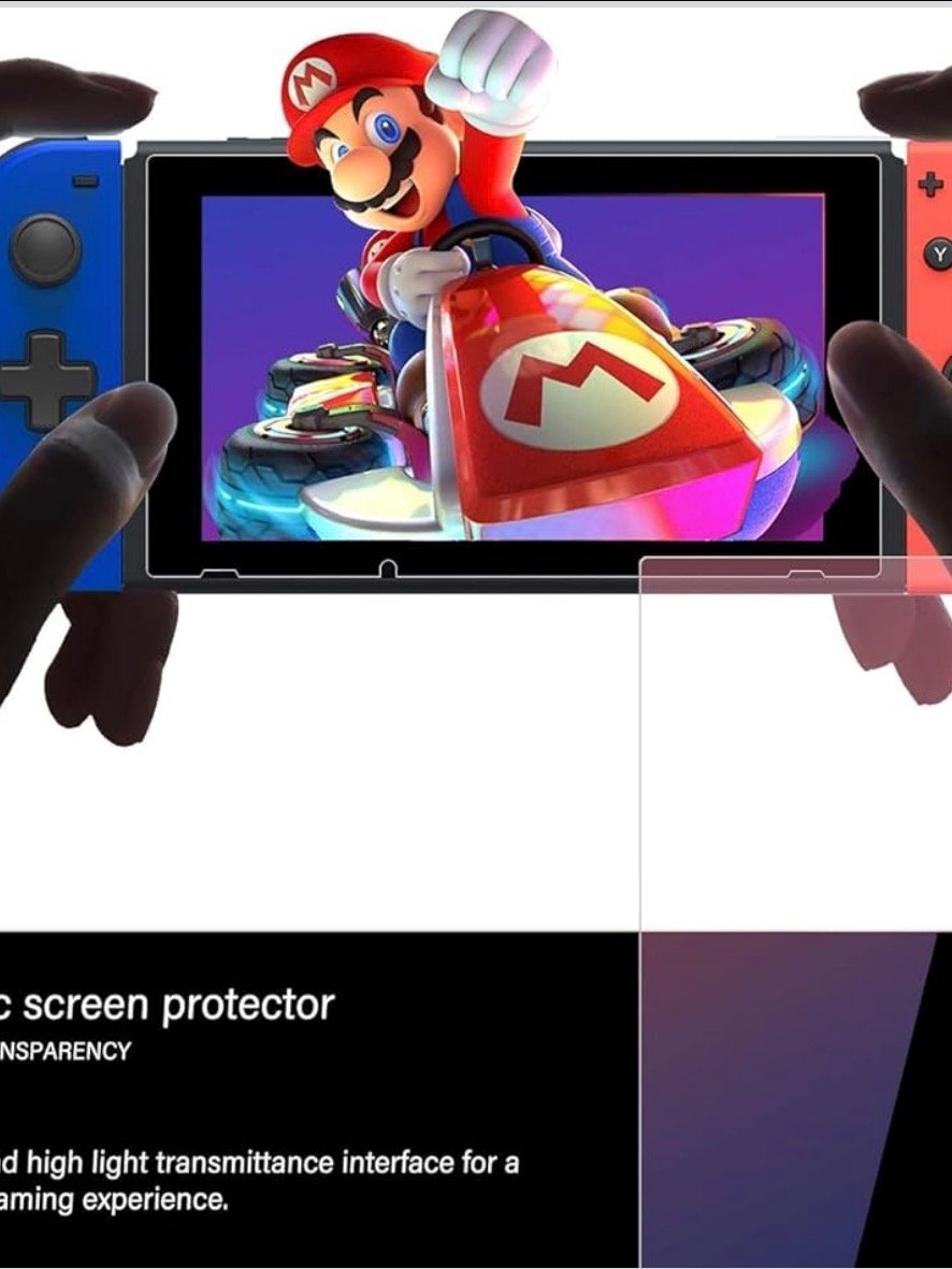 NEW'C 2 Pack Designed for Nintendo Switch Screen Protector Tempered Glass, Case Friendly Anti Scratch Bubble Free Ultra Resistant product image (7)