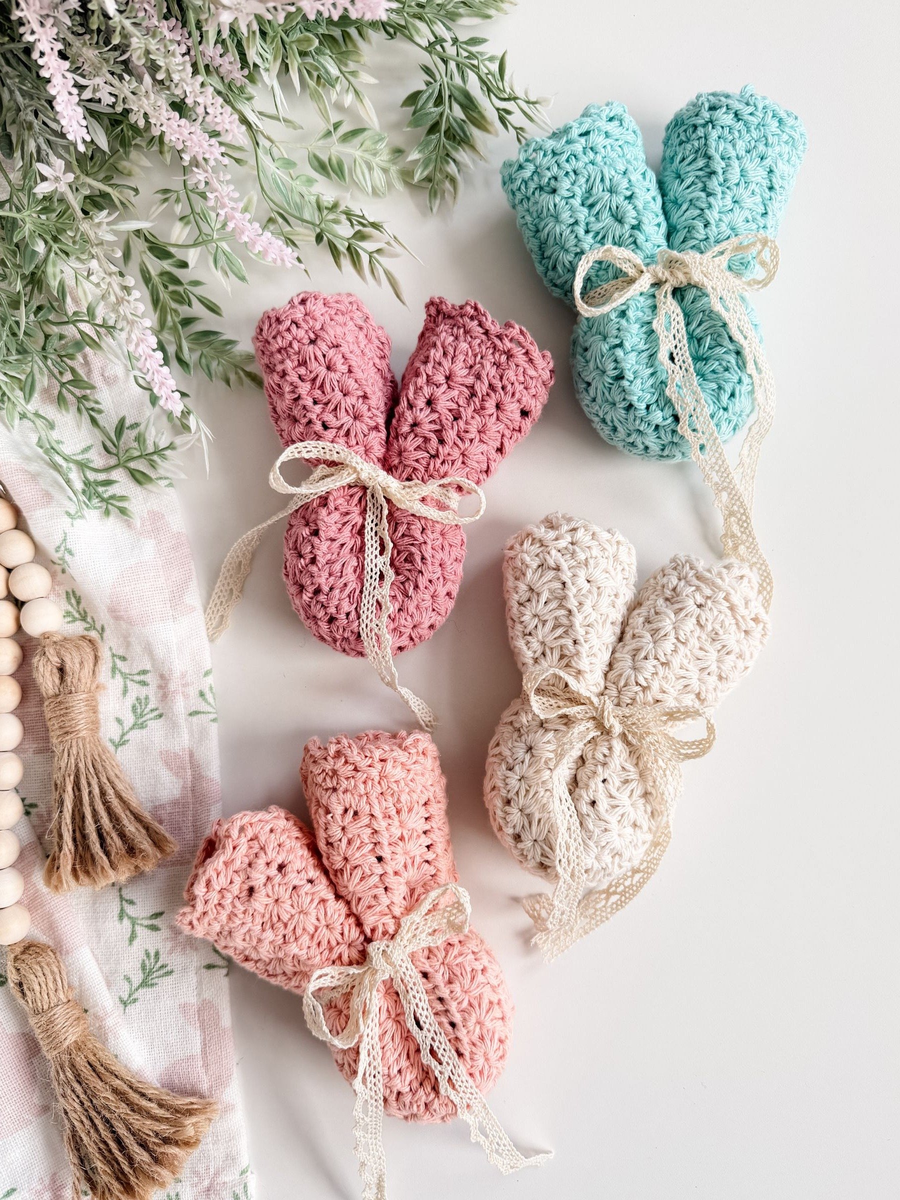 Spring Star Stitch Dishcloth Crochet Pattern product image (3)