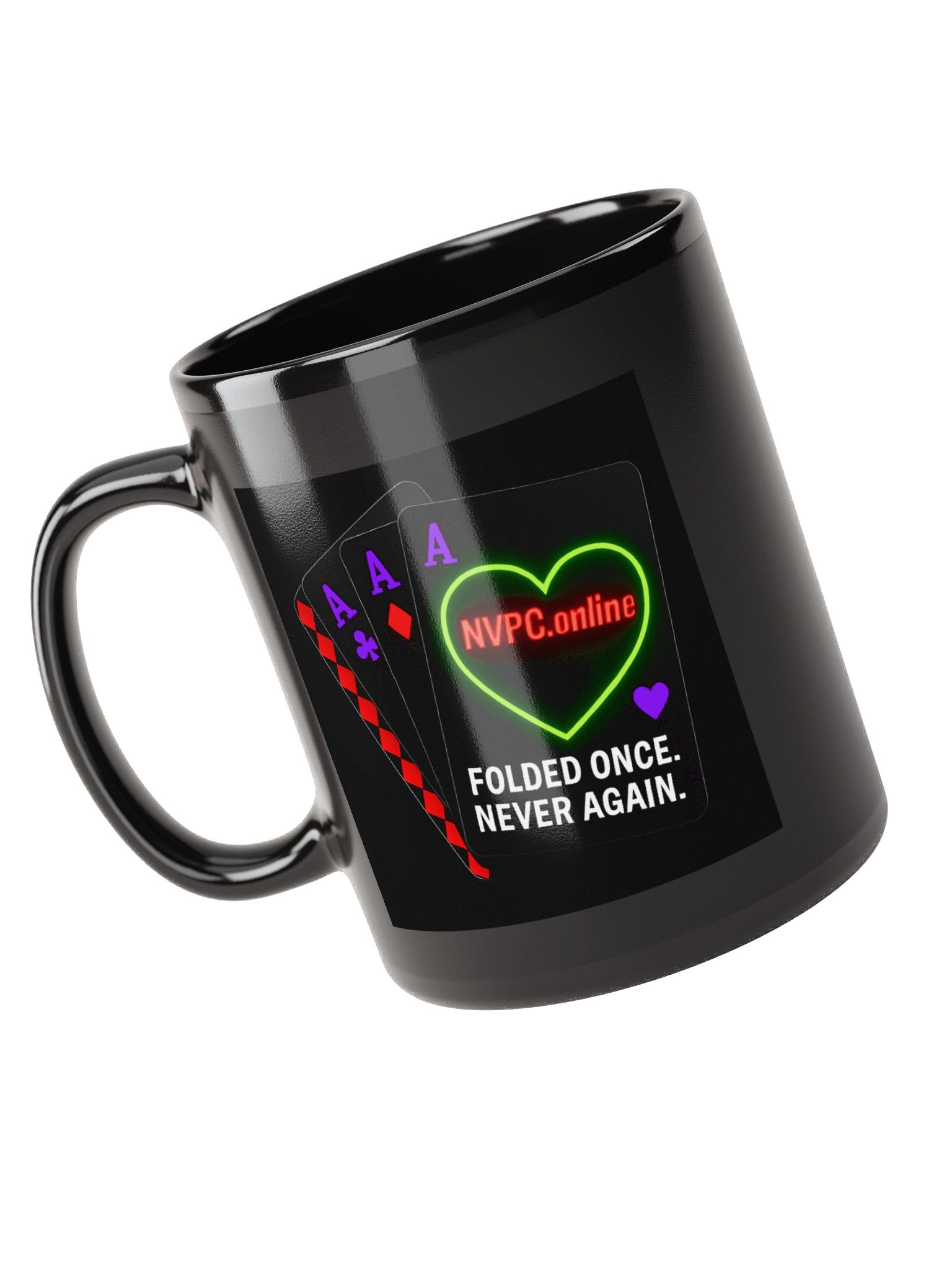 Black Folded "Folded Once - Never Again" Mug - Neon Edition product image (3)