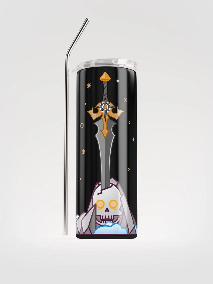 Sword in the Skull - Argent Variation - Tumbler w/Straw product image (1)