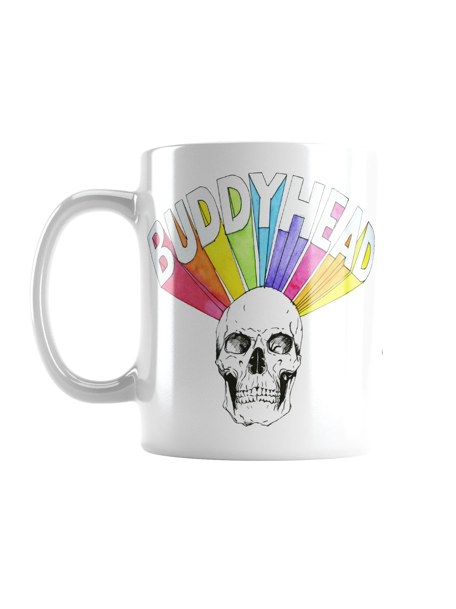 Rainbow Skull coffee mug product image (1)