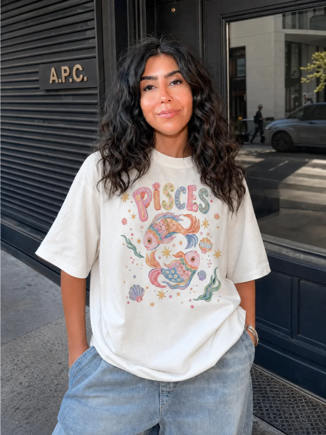 Pisces Astro Pop Oversized Tee product image (1)
