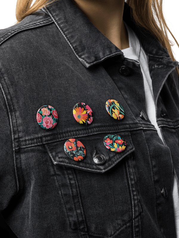 Floral Fusion Pin Buttons Set product image (1)