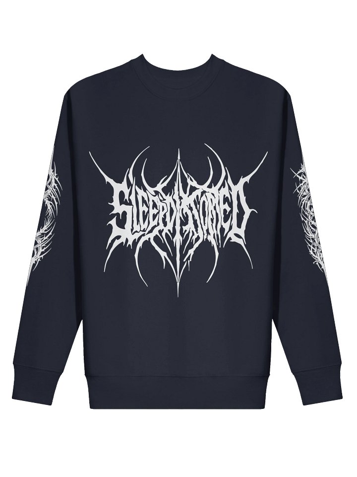 White sleepDistorted logo sweatshirt product image (2)