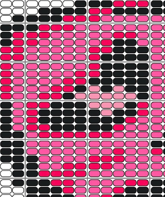 [ Digital ] 🎀 Pretty In Pain — Pony Bead Pattern product image (2)