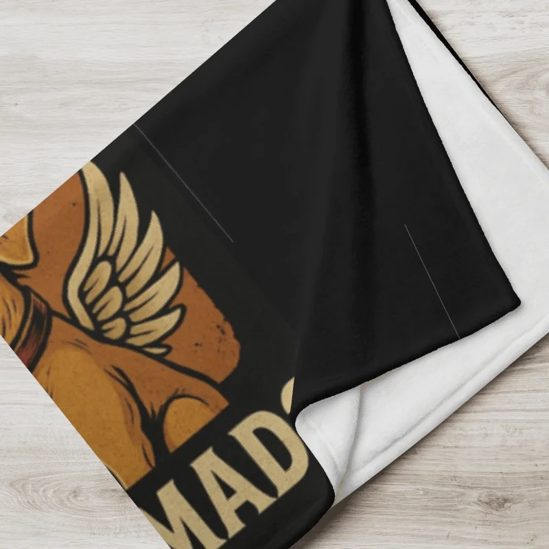 Mel’s Angels “I Lived. You Mad?” Throw Blanket product image (8)