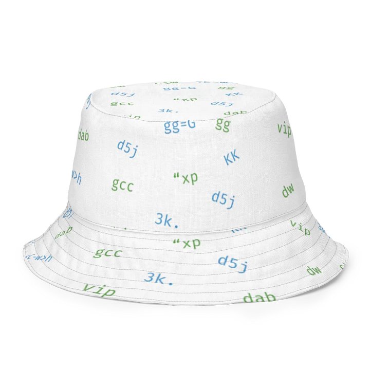 Reversible Vim motions bucket hat product image (1)
