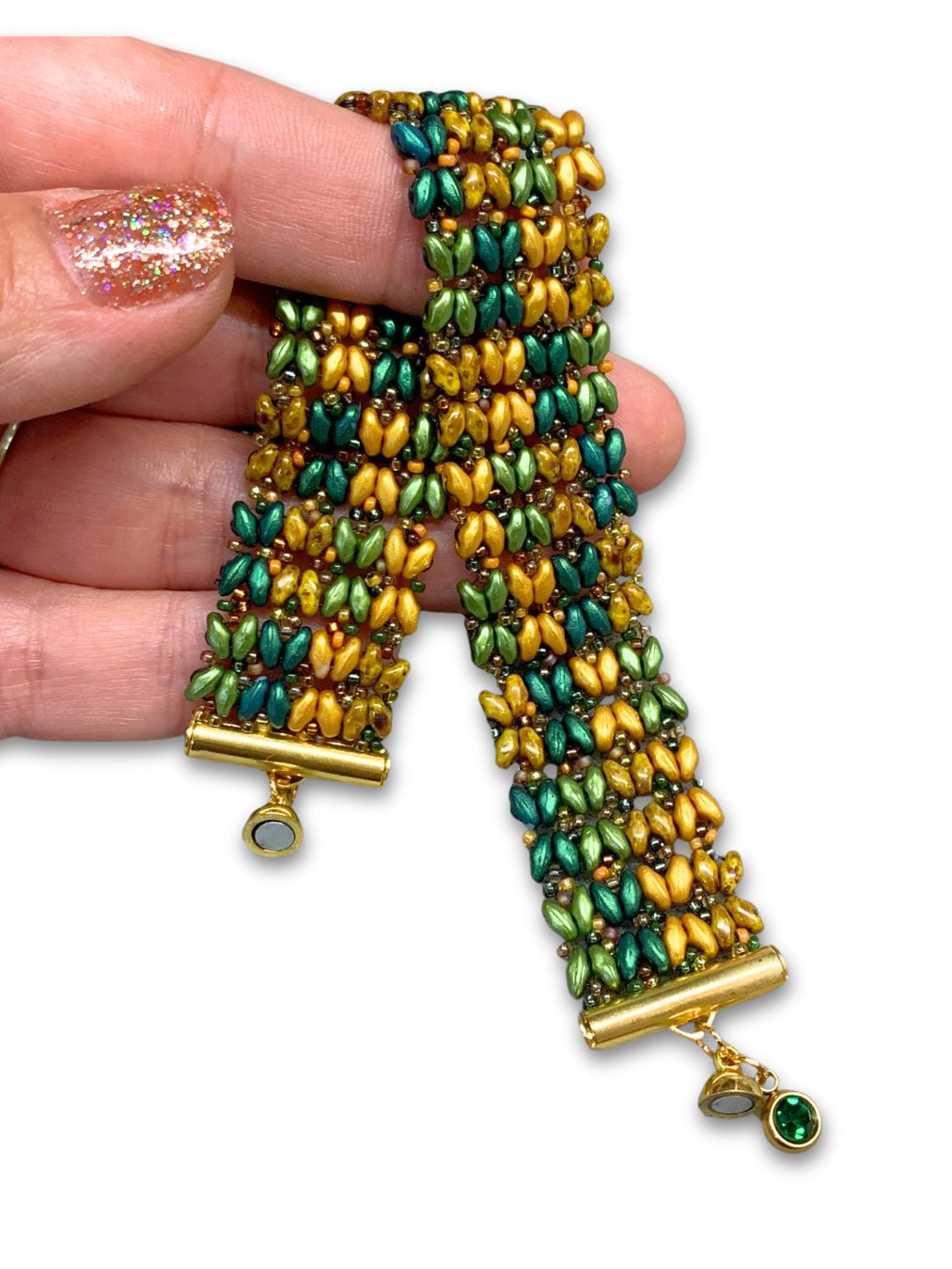 Beaded Butterfly Bracelet - Green product image (5)