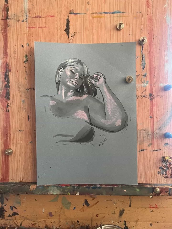 Soft Babe- Ink Drawing product image (1)