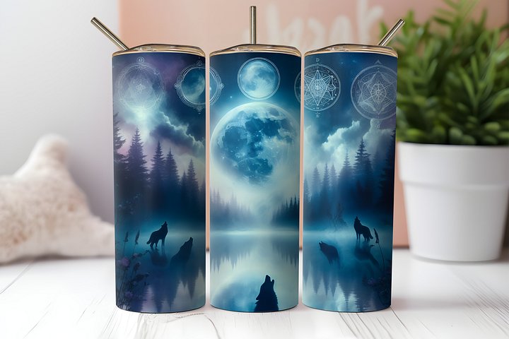 Moonlit Wilderness Stainless Steel Tumbler product image (2)
