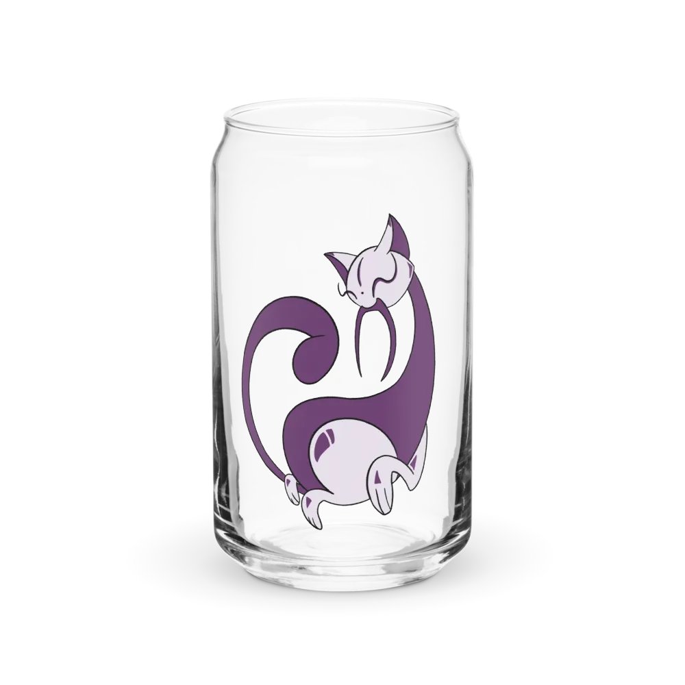 Calming Purple Cat Can-Shaped Glass product image (1)
