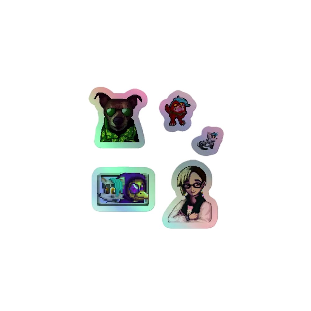 RR Pixels Sticker Sheet - Holographic Edition product image (1)