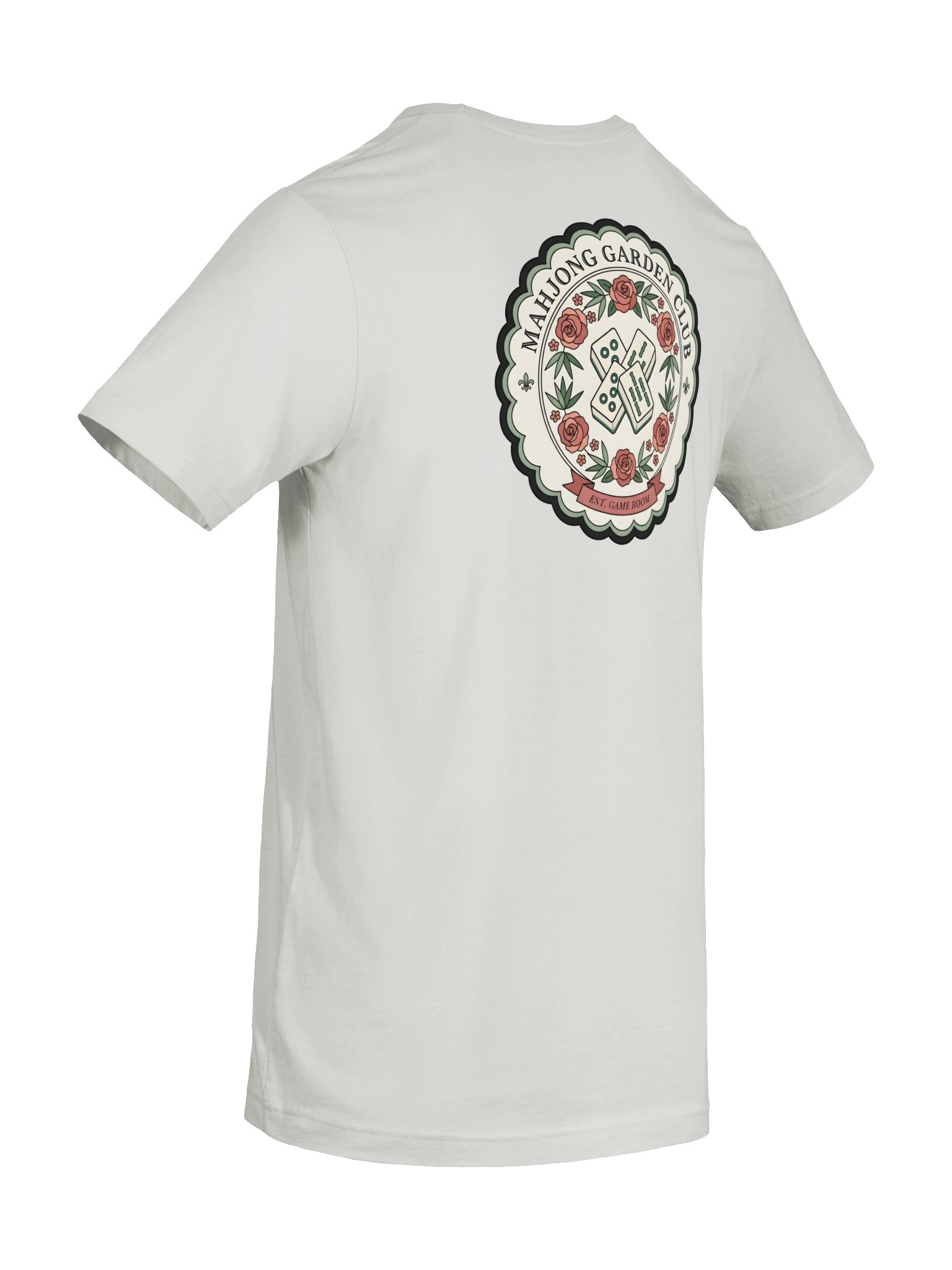 Mahjong Garden Club Front & Back T-Shirt | Floral Mahjong Shirt product image (53)