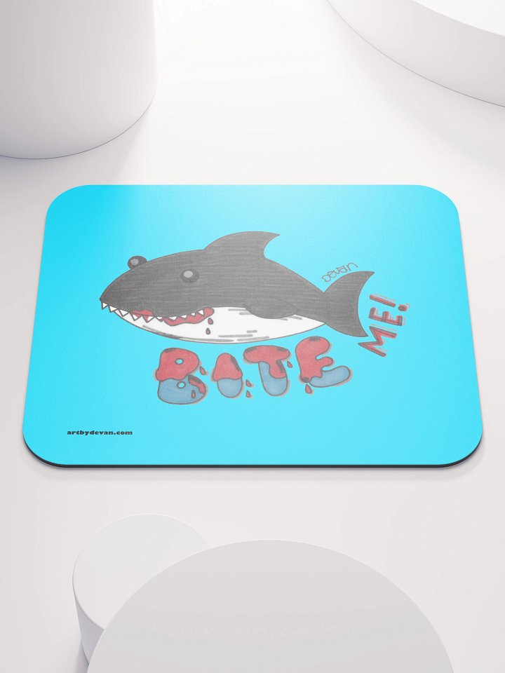 Bloody Shark Bite Mousepad product image (1)