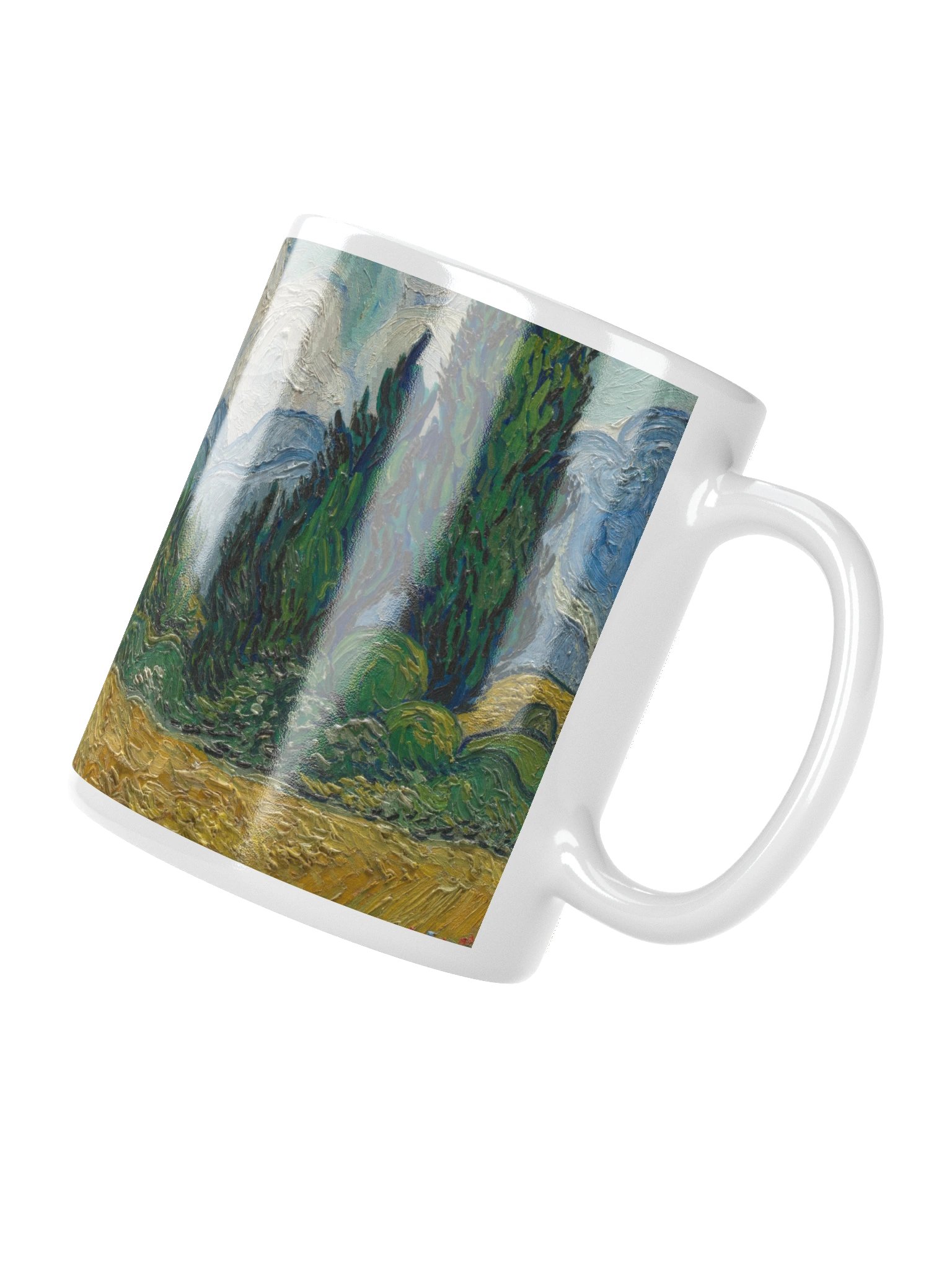 Wheat Field with Cypresses (Vincent van Gogh) Mug product image (5)