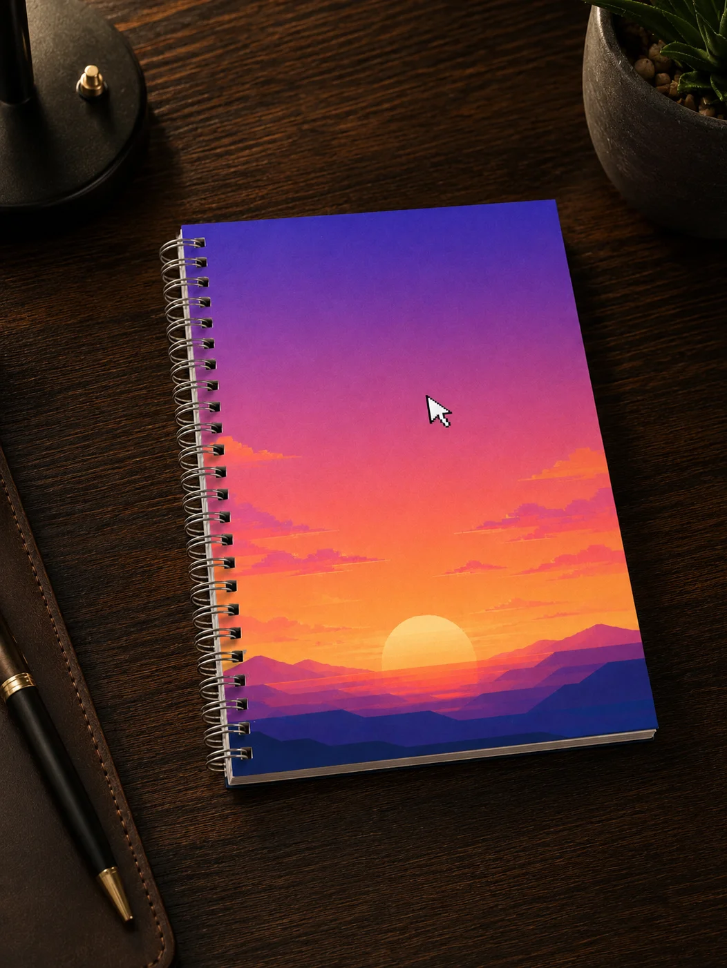 Cursor Sunset — Dotted Spiral Notebook product image (1)