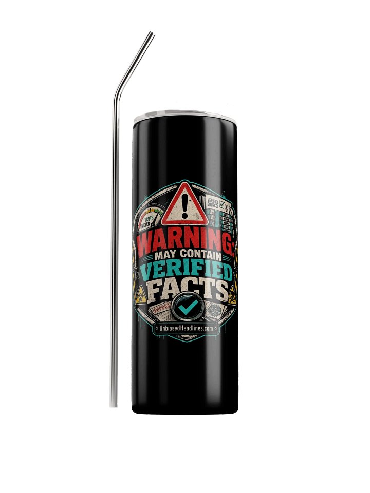 Warning: May Contain Verified Facts Stainless Steel Tumbler product image (1)