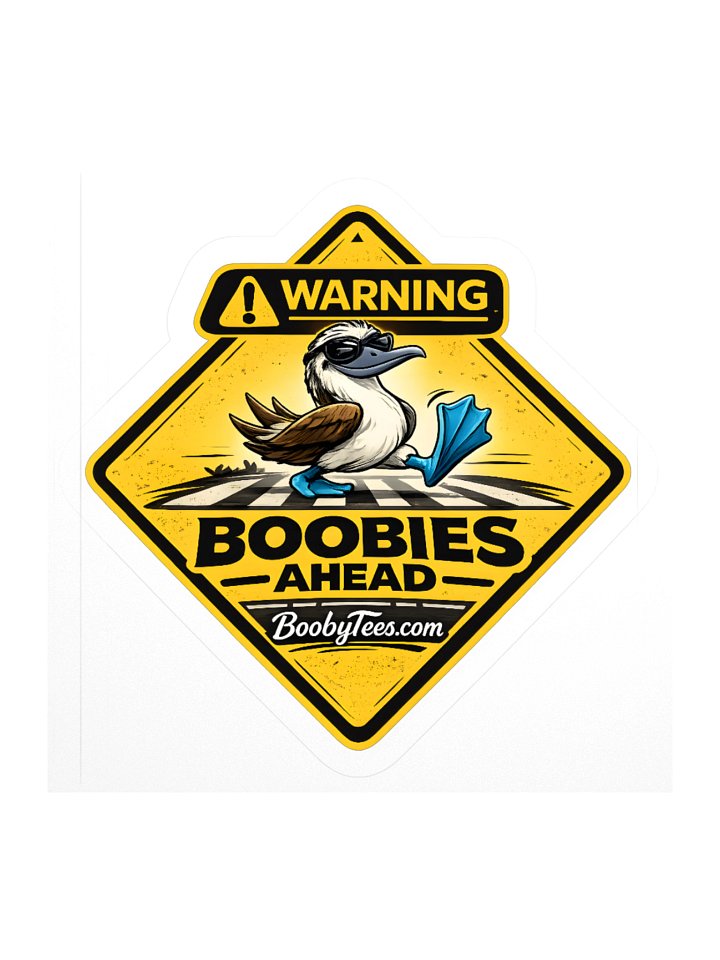 Warning: Boobies Ahead Sticker product image (2)
