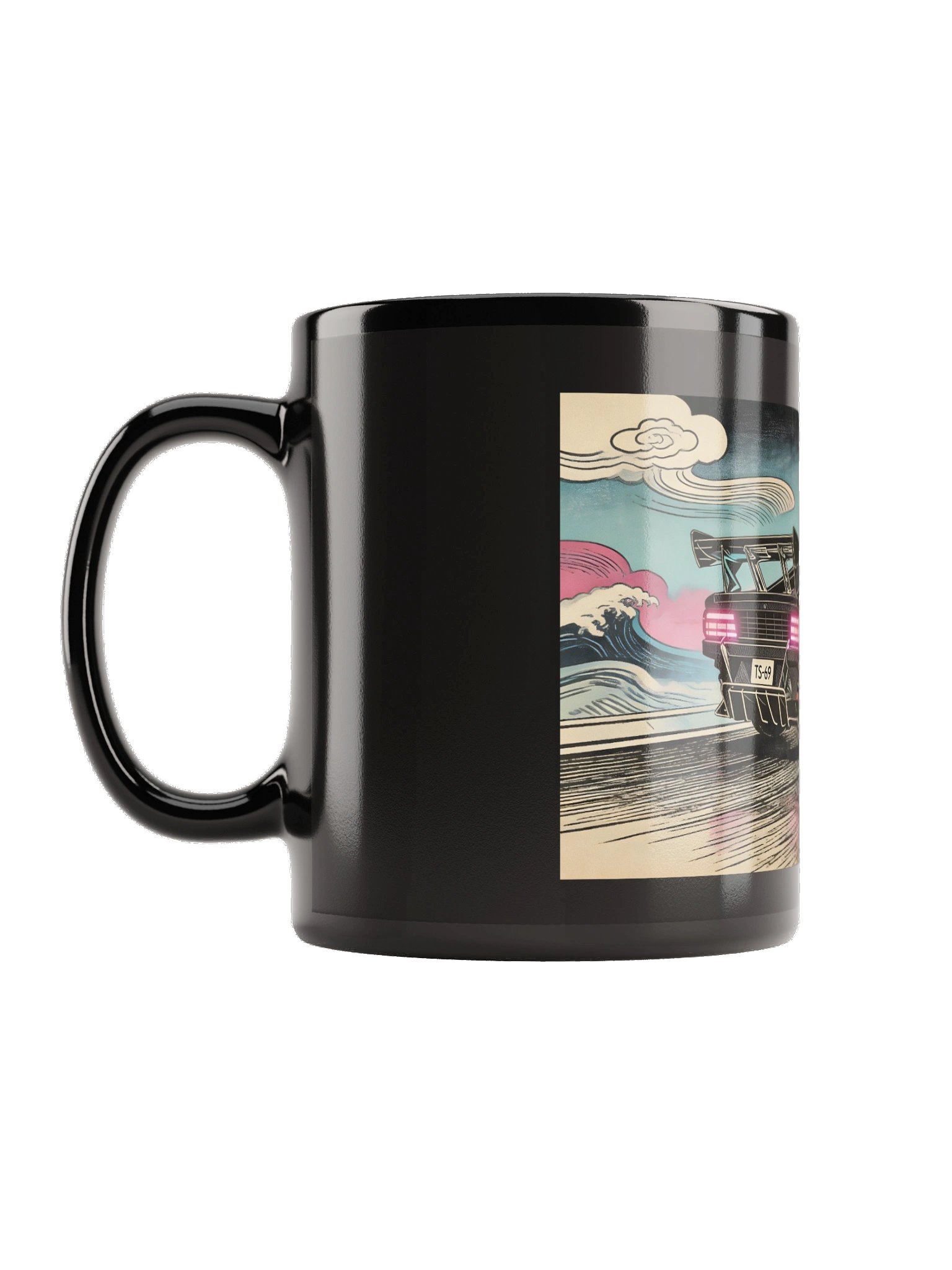 TS-69 Ukiyo-e Mug | Black Glossy Mug product image (1)