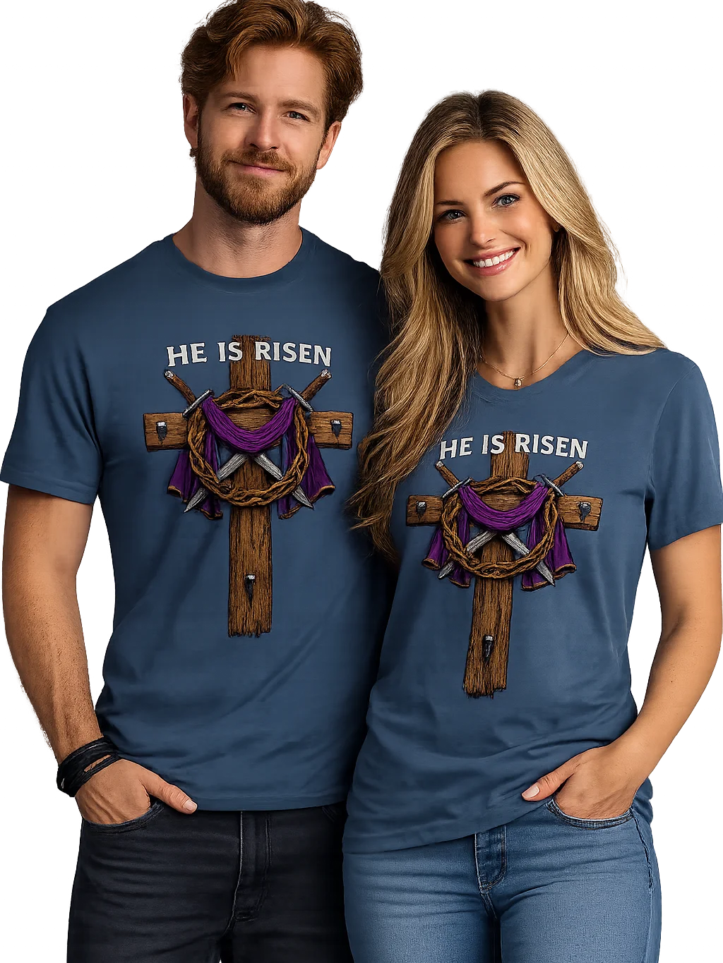He Is Risen Cross T-Shirt product image (1)