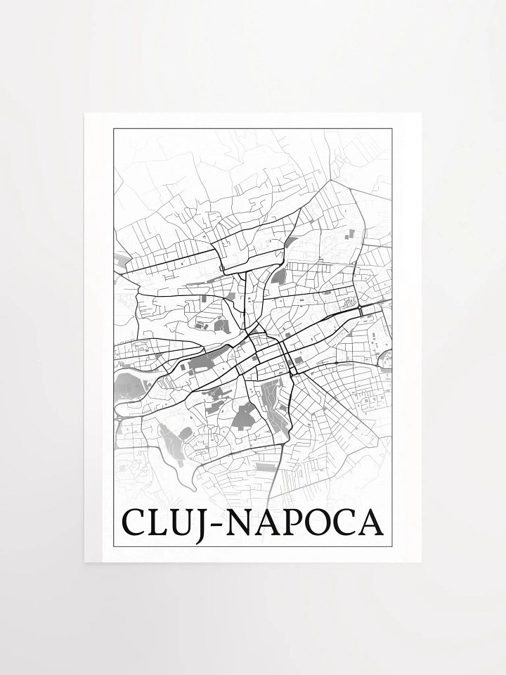 Cluj-Napoca, Romania, city map print product image (5)