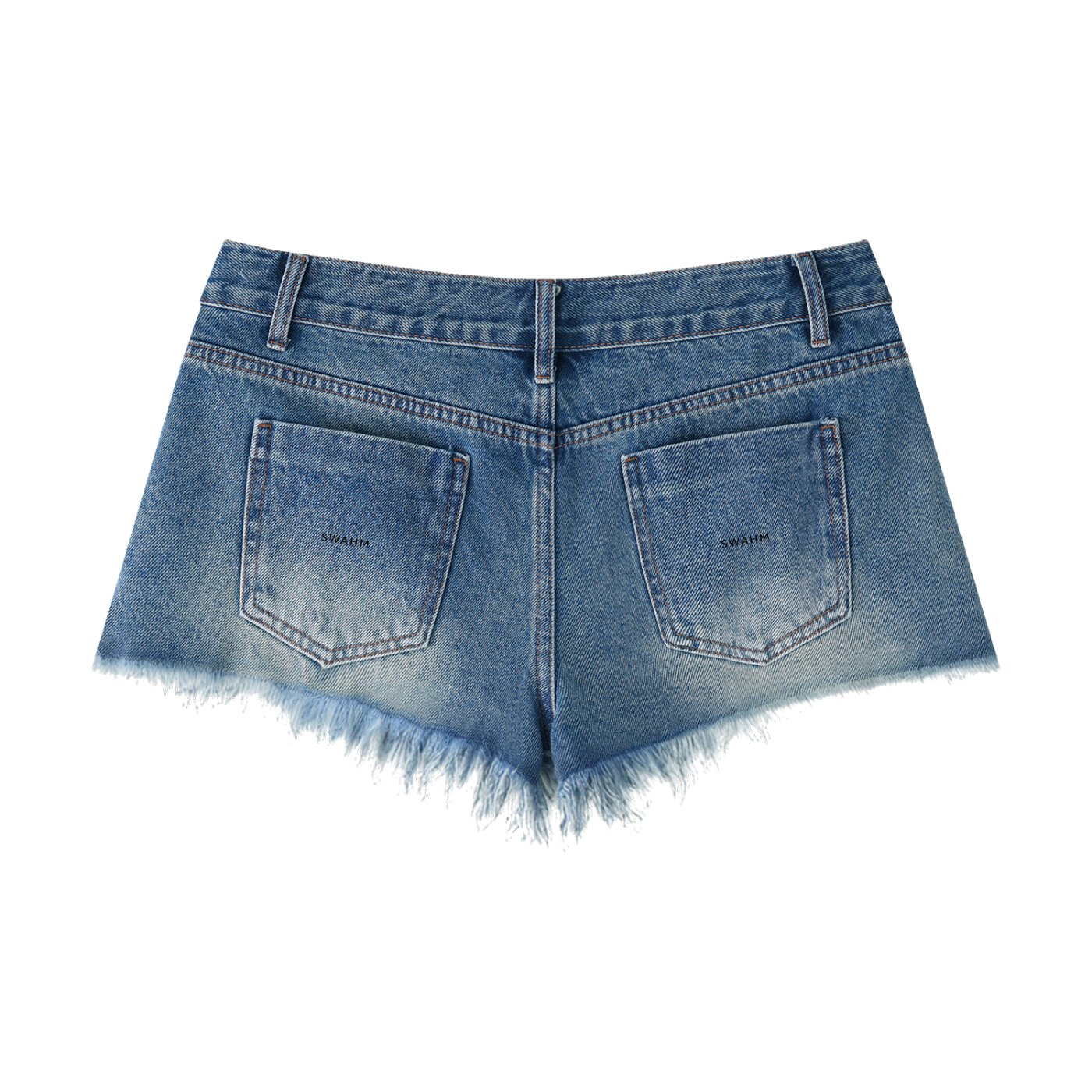 SWAHM Women's Denim Shorts (Raw Hem) product image (2)