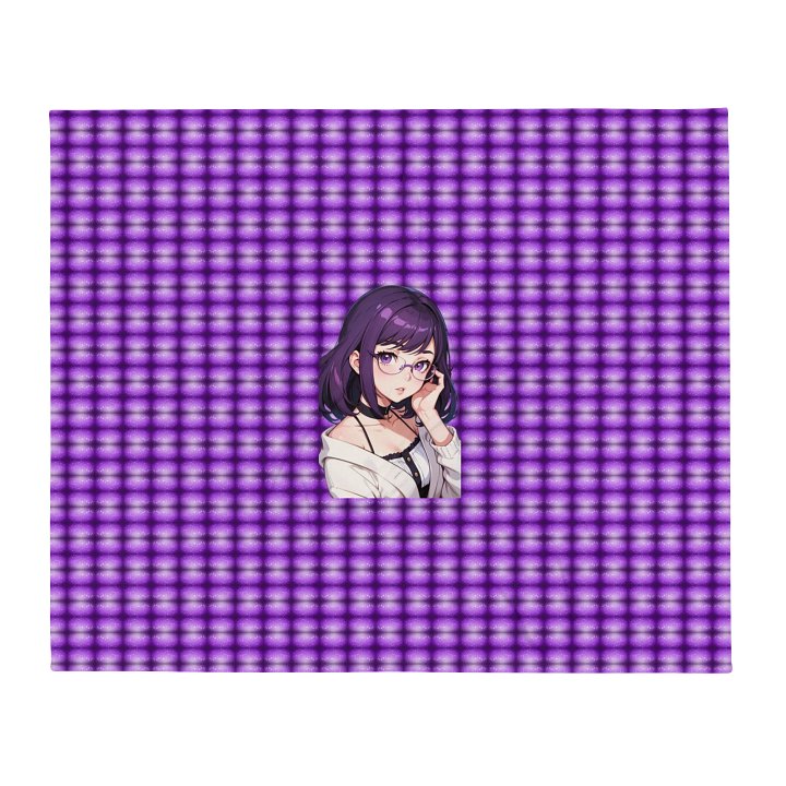 (Purple WAIFU) K Throw Blanket product image (1)