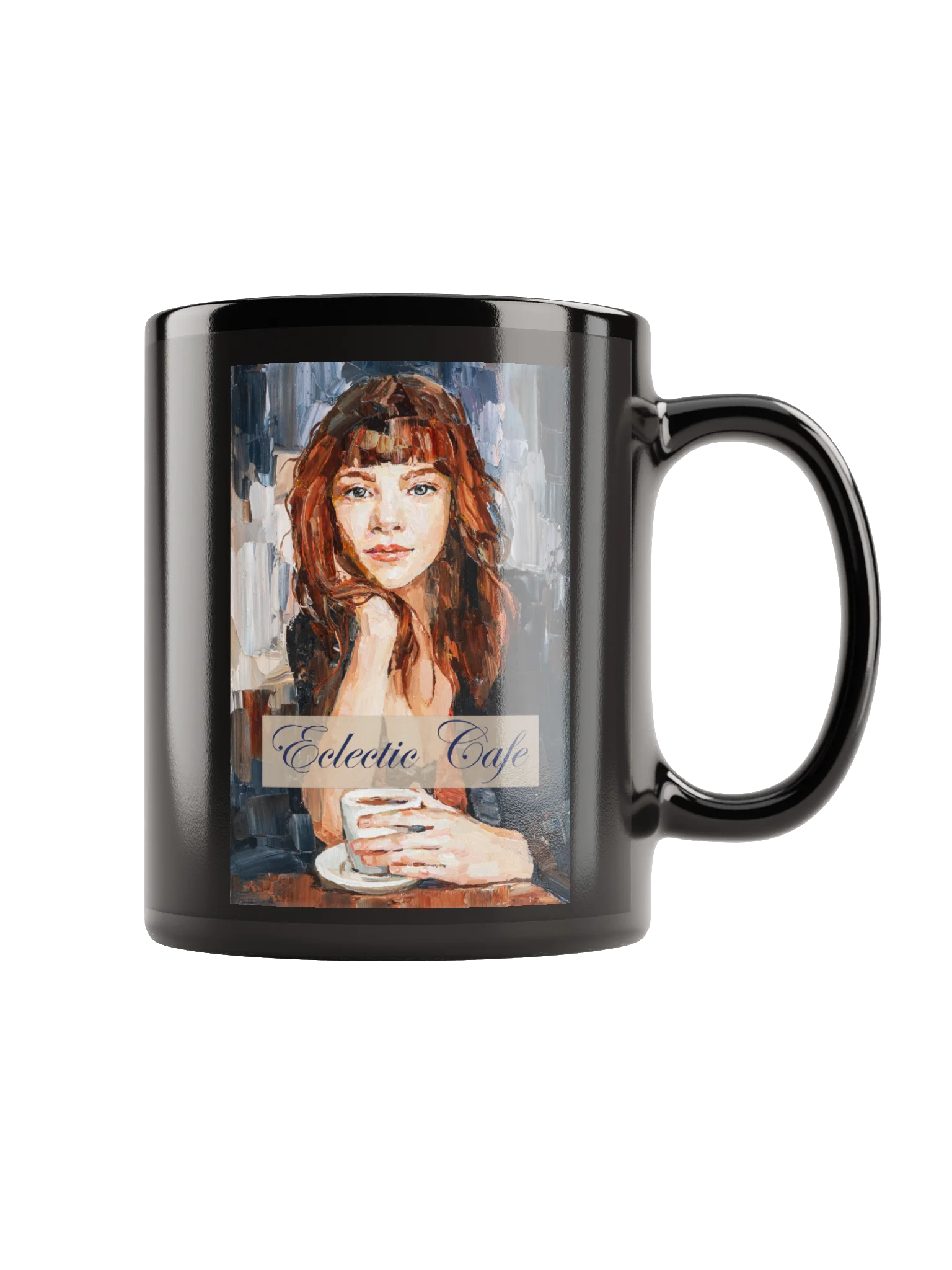 Eclectic Cafe Black Glossy Mug product image (1)